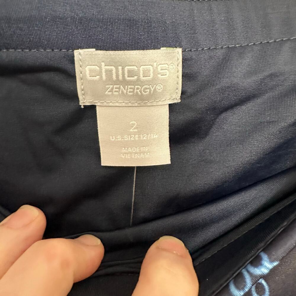 Chico’s women’s NWT’s Zenergy So Slimming wave Pocket leggings. Size large - Picture 6 of 8